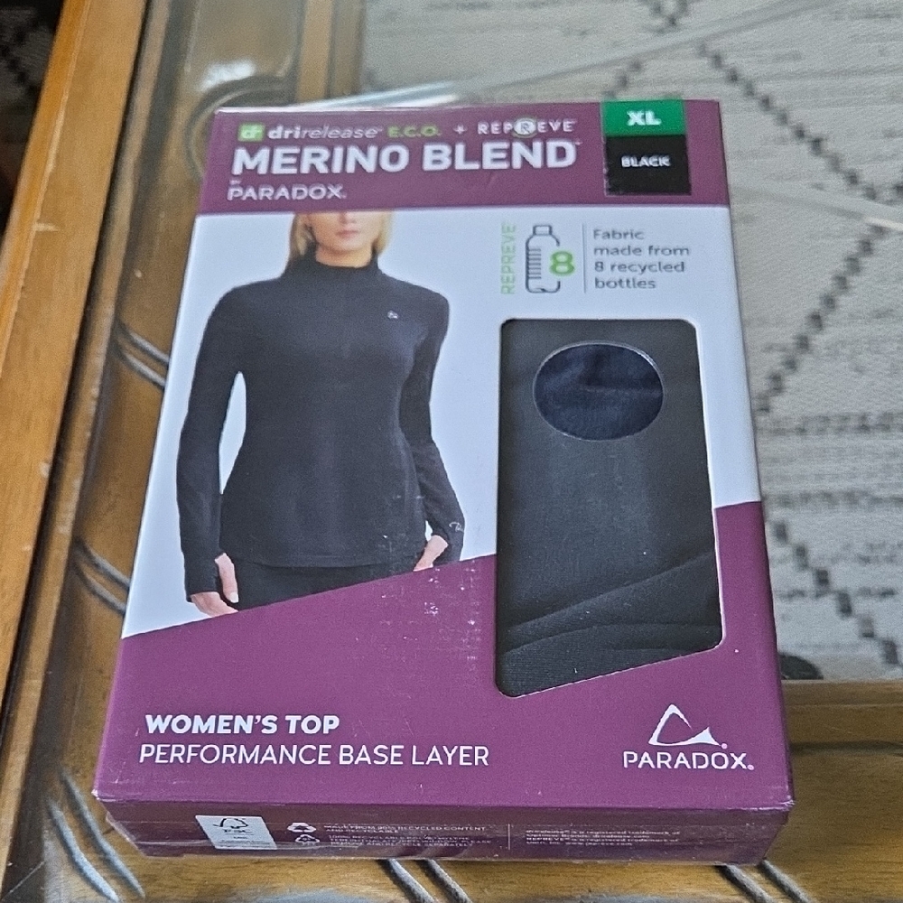 Paradox Eco Black Women's Merino Blend Top